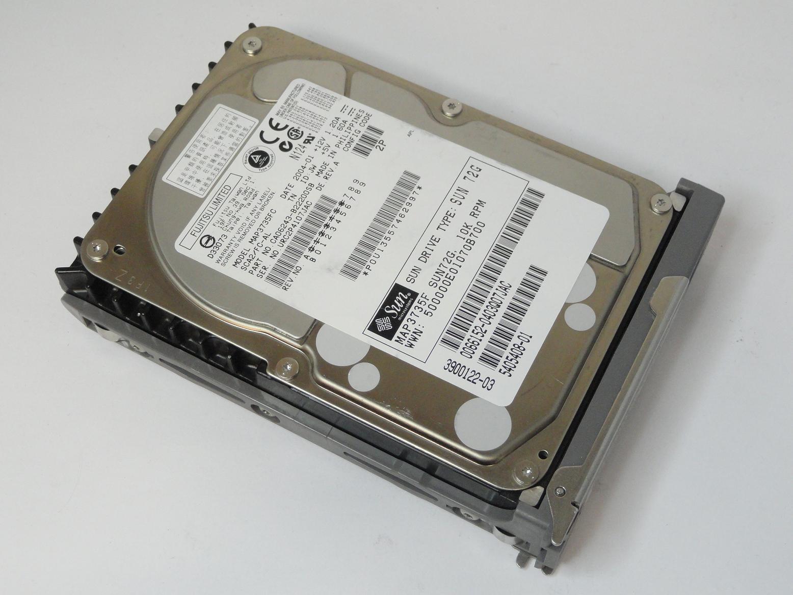 CA06243-B22200SB - Fujitsu Sun 72GB Fibre Channel 10Krpm 3.5in HDD in Caddy - Refurbished