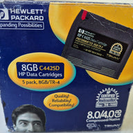 5x 8GB/TR-4 HP Data Cartridges ( C4425D ) NOB