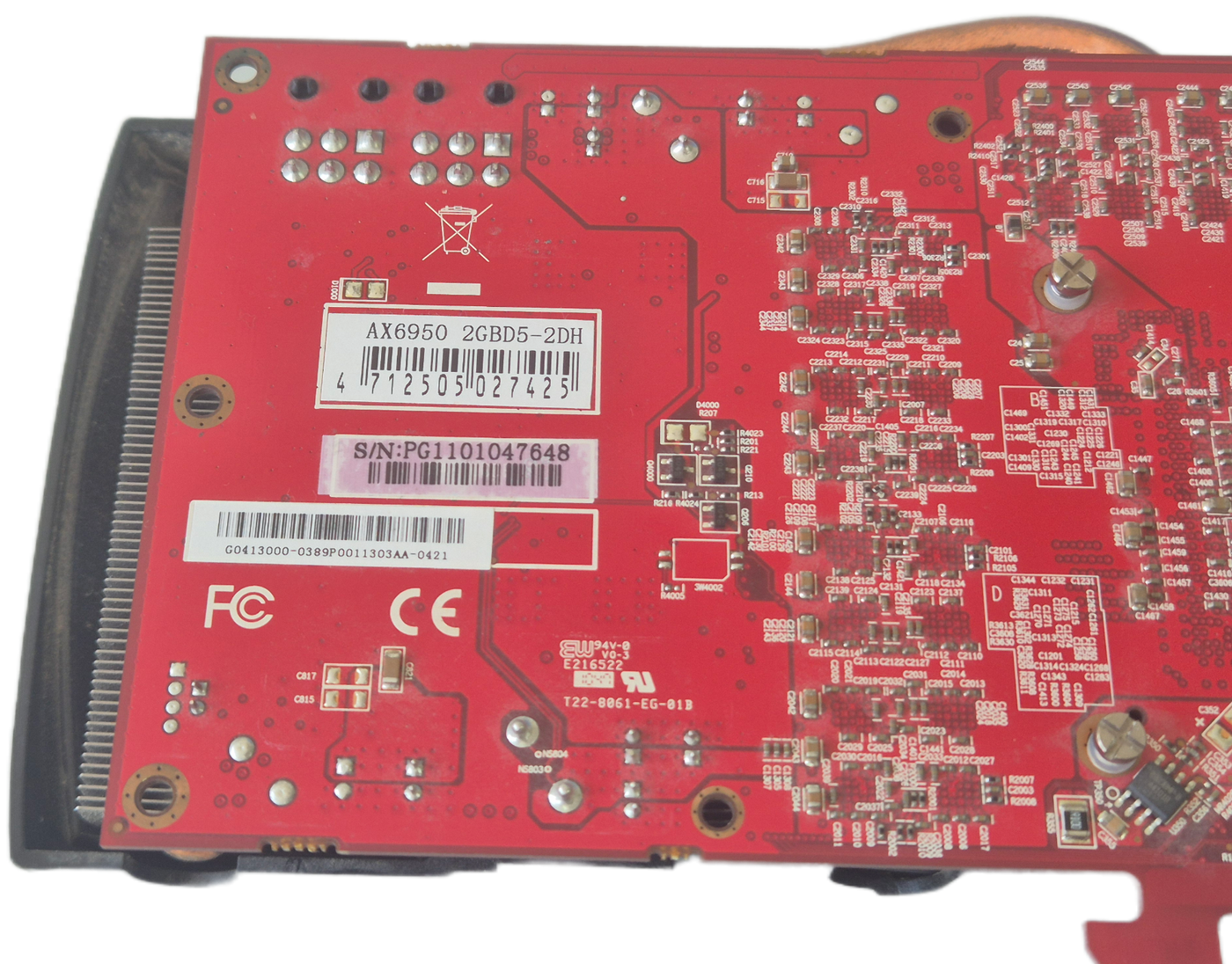 PowerColor Radeon HD 6950 2GB GDDR5 GPU ( AX6950 2GBD5-M2DH ) USED