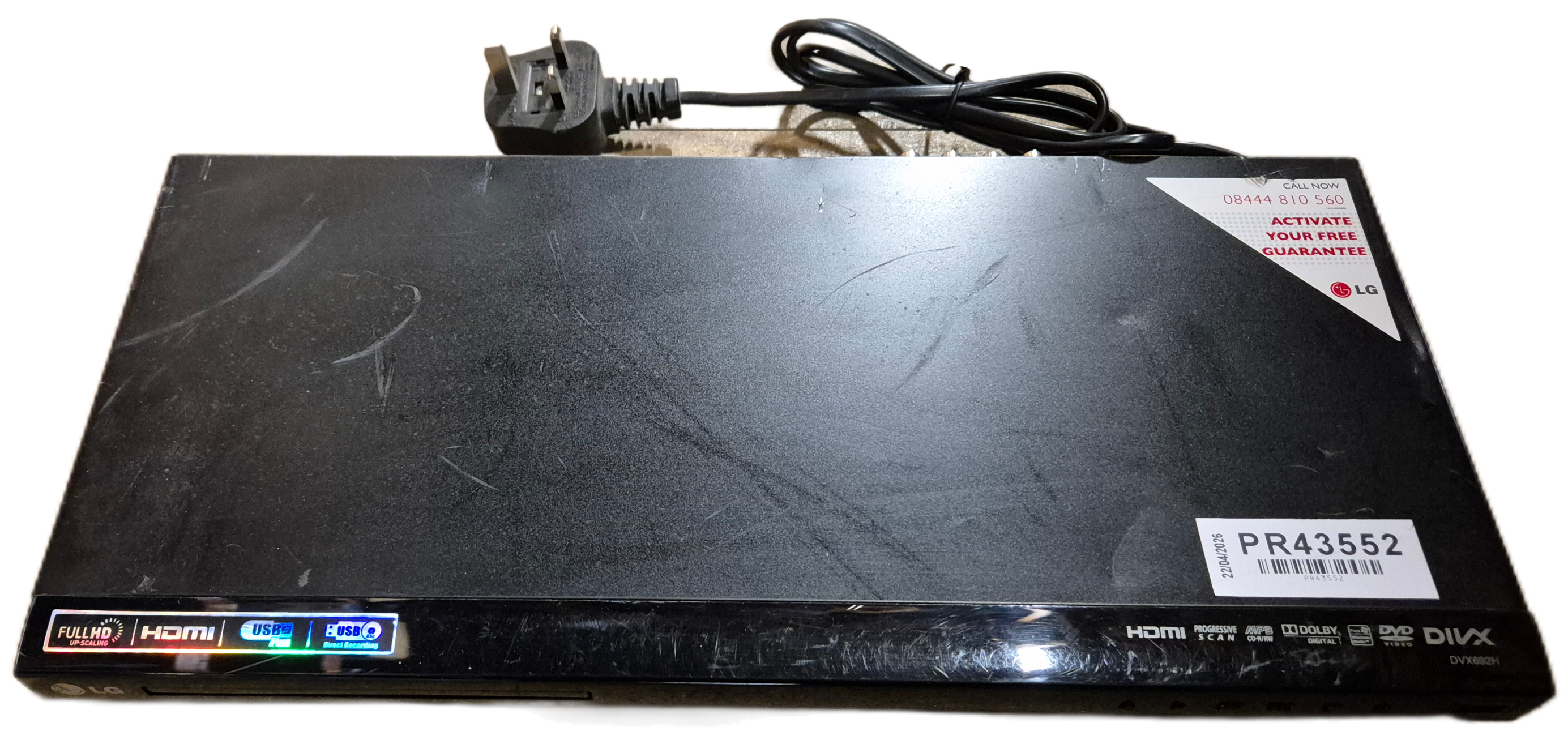 LG Full HD HDMI DVD/CD Player ( DVX692H ) USED