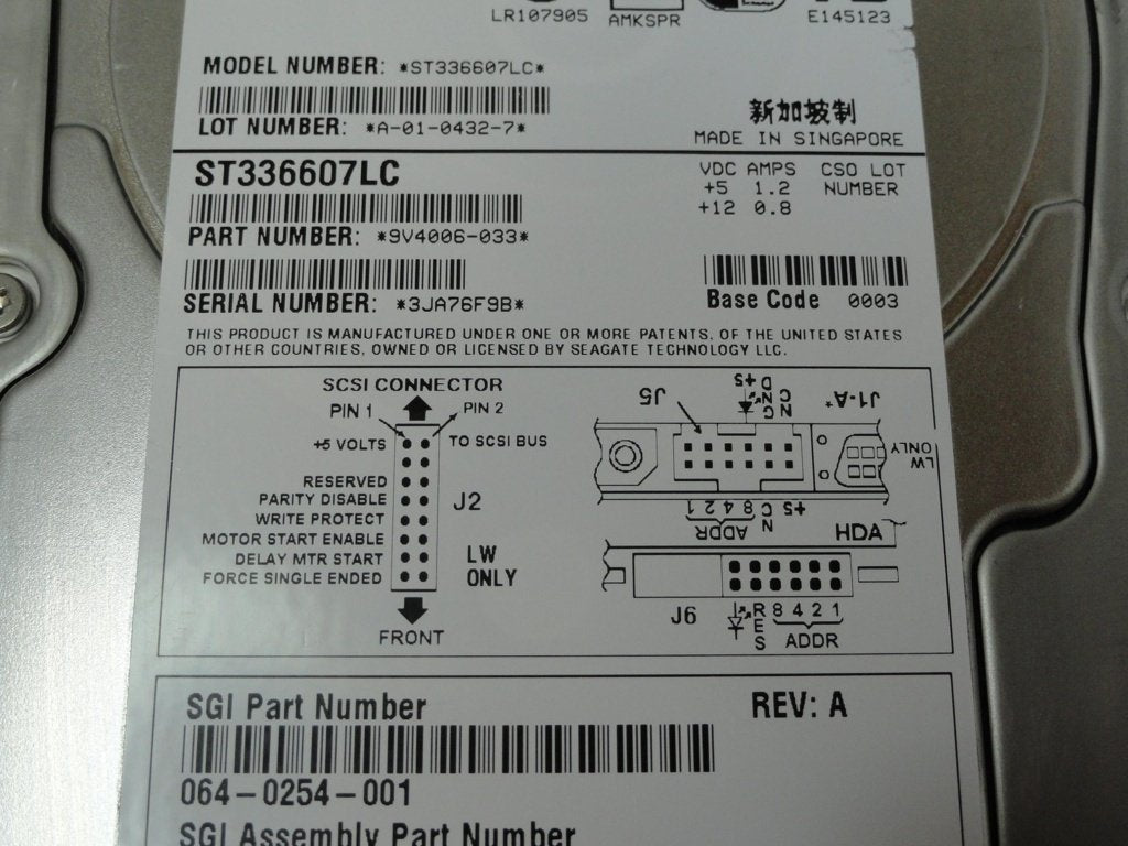 PR22392_9V4006-033_Seagate SGI 36Gb SCSI 80 Pin 10Krpm 3.5in HDD - Image2