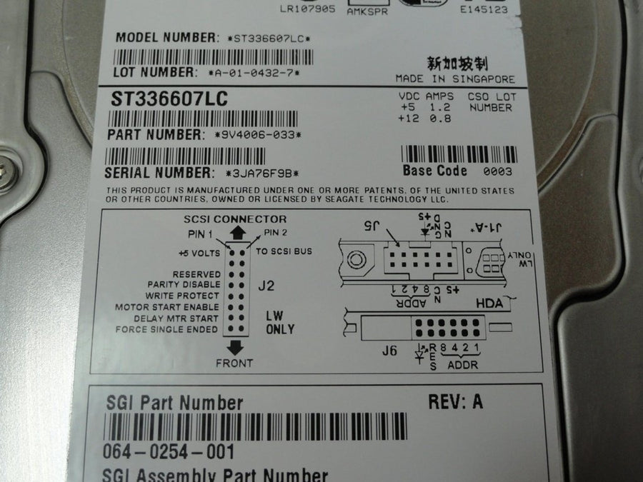 PR22392_9V4006-033_Seagate SGI 36Gb SCSI 80 Pin 10Krpm 3.5in HDD - Image2