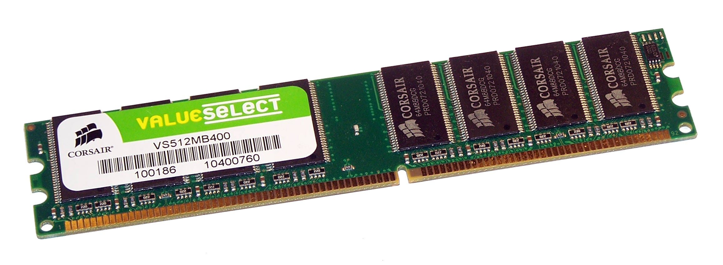 Corsair Value Select 512MB PC3200 DDR-400MHz nonECC CL3 184P DIMM ( VS512MB400 ) REF
