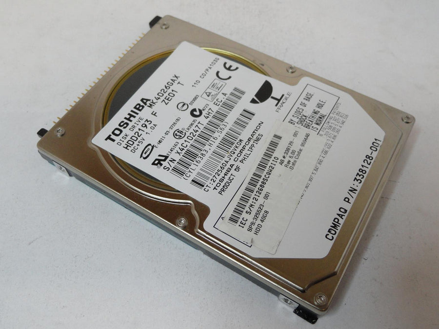 HDD2193 - Toshiba Compaq 40GB IDE 5400rpm 2.5in HDD - Refurbished