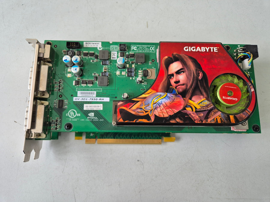 Gigabyte nVidia GeForce 7950 GX2 Graphics Card 1GB GDDR3 PCIe x16 ( GV-3D1-7950-RH ) USED
