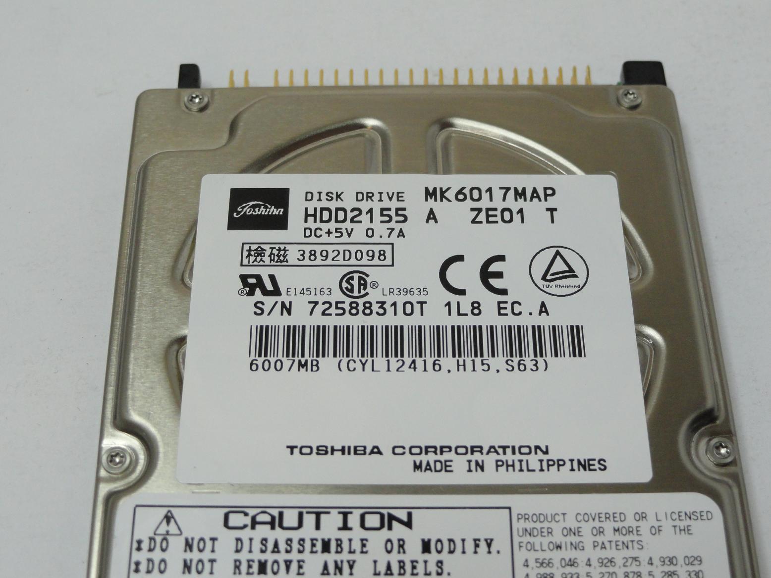PR14375_HDD2155_Toshiba 6GB IDE 4200rpm 2.5in HDD - Image3