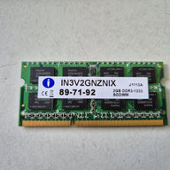 Integral 2GB PC3-10600 DDR3-1333MHz non-ECC Unbuffered CL9 204-Pin SoDimm ( IN3V2GNZNIX ) REF