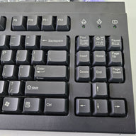 IBM RT3200 US Black Space Saver II PS/2 Wired Keyboard ( 37L0888 ) REF