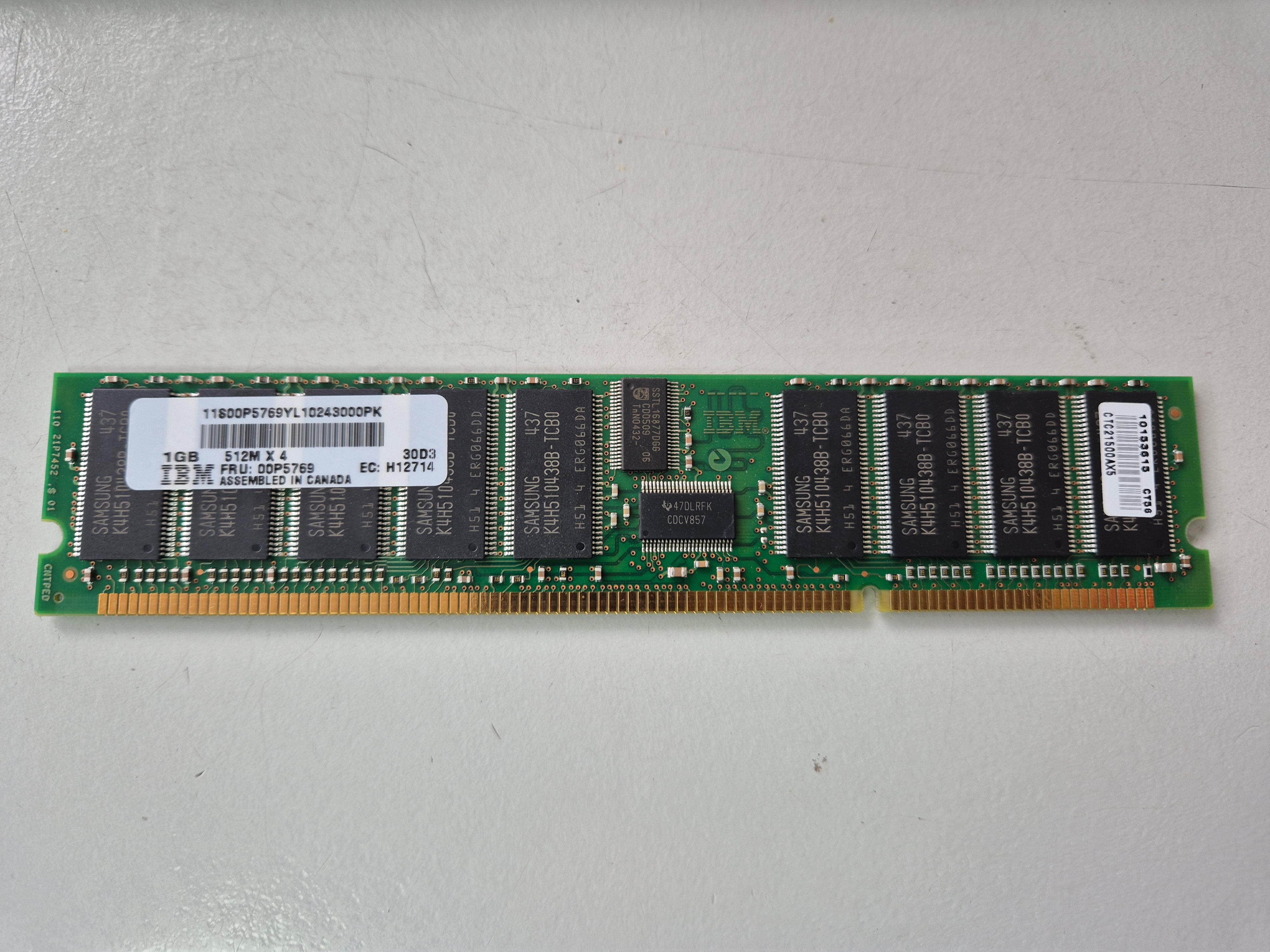 IBM 1GB PC2100 DDR 208-Pin 266MHz DIMM ( 00P5769 ) REF