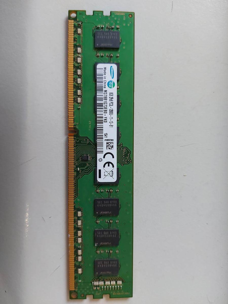 Samsung HP 8GB PC3-12800 DDR3 nonECC CL11 240P DIMM M378B1G73EB0-YK0 698651-154