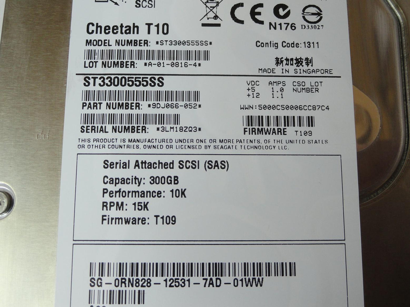 PR23618_9DJ066-052_Seagate Dell 300GB SAS 15Krpm 3.5in HDD - Image3