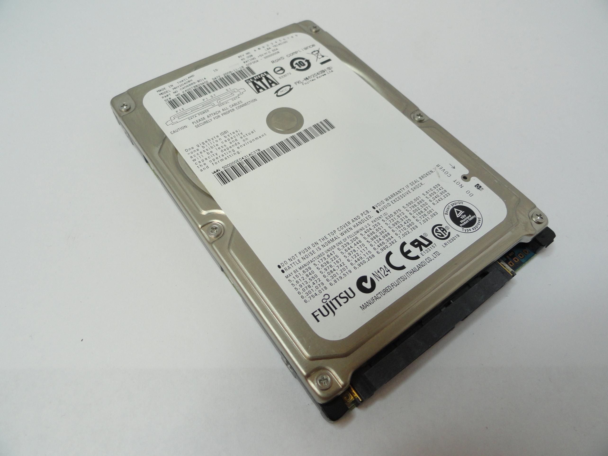 PR18889_CA06889-B014_Fujitsu 40Gb SATA 5400rpm 2.5in HDD - Image2