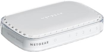 Netgear 5 Port 10/100 Mbps Switch With Power Adapter (FS605 v3 USED)
