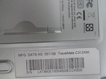 PR20308_C312XMi_Acer TravelMate C310 1.73Ghz 254Mb No HDD Tablet - Image8
