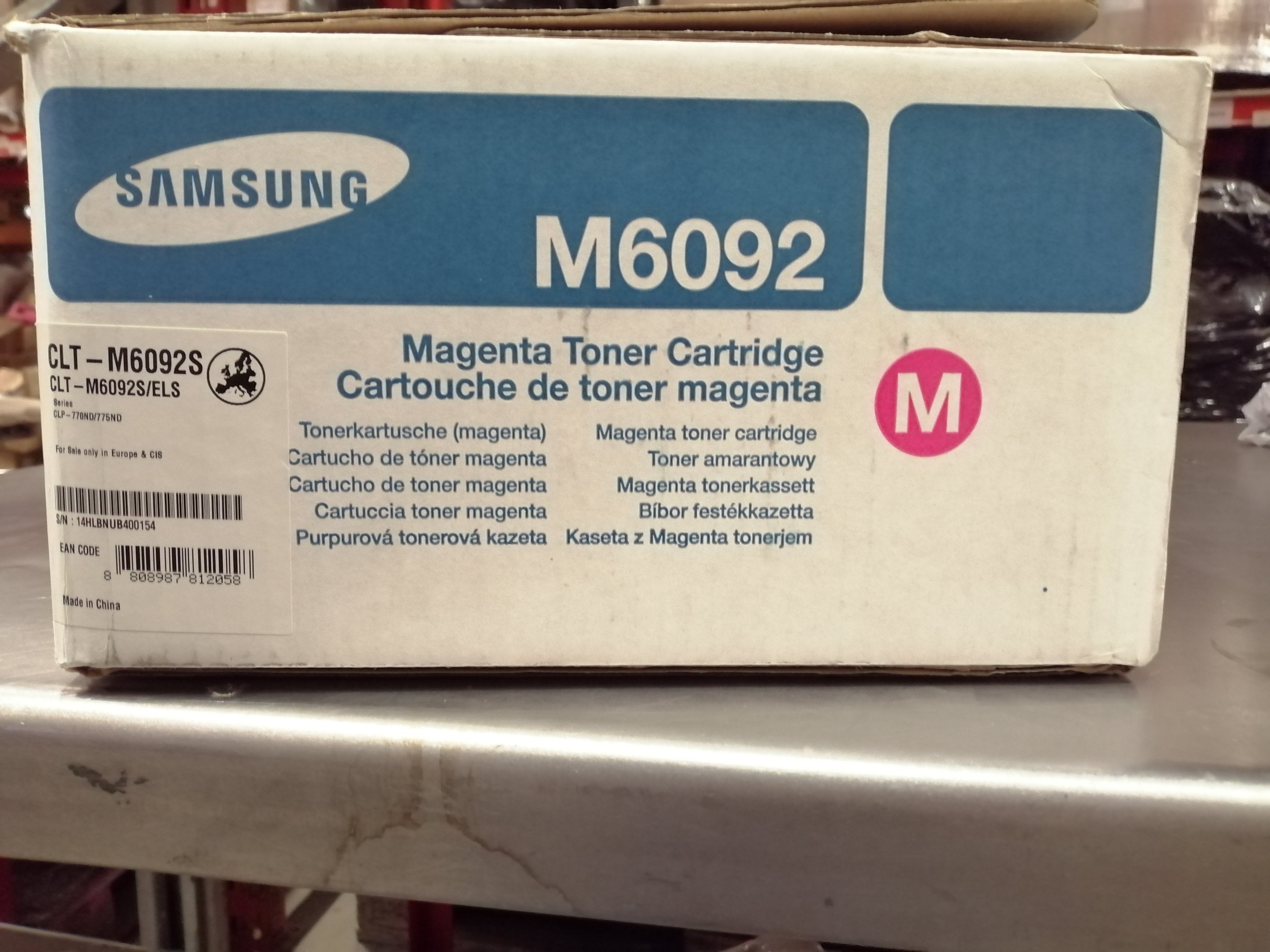 SAMSUNG MAGENTA PRINTER TONER ( CLT-M6092S 77OND ) NOB FINAL SALE