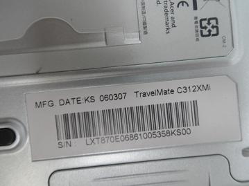 PR20303_C312XMi_Acer TravelMate C310 1.73Ghz 254Mb No HDD Tablet - Image9