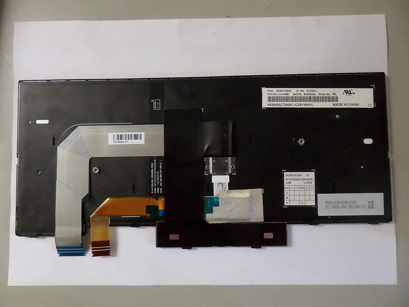 Keyboard for Lenovo Thinkpad T470 T480 - UK (SN20L72909 01AX588 SN5360BL NEW)