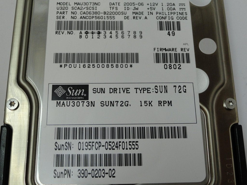 CA06380-B22000SU - Fujitsu Sun 72GB SCSI 80 Pin 15Krpm 3.5in HDD - Refurbished