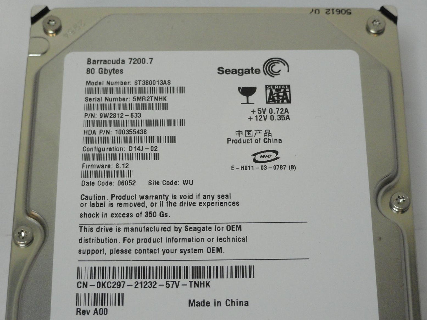 PR11820_9W2812-633_Seagate Dell 80GB SATA 7200rpm 3.5in HDD - Image3