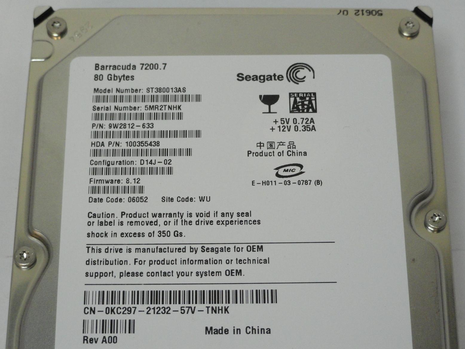 PR11820_9W2812-633_Seagate Dell 80GB SATA 7200rpm 3.5in HDD - Image3