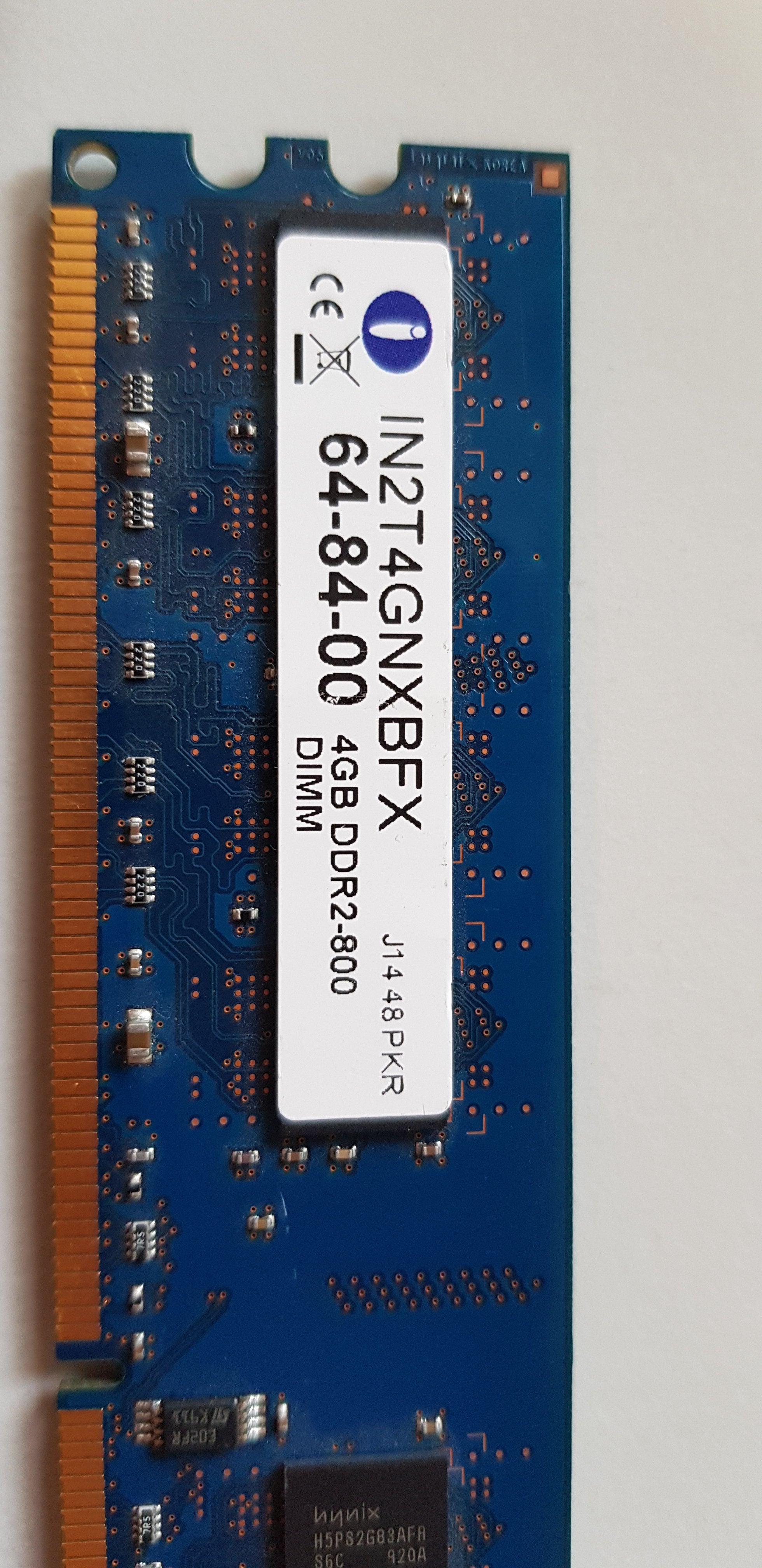 Integral 4GB DDR2 800Mhz non-ECC Unbuffered CL6 240-Pin DIMM Memory Module (IN2T4GNXBFX)