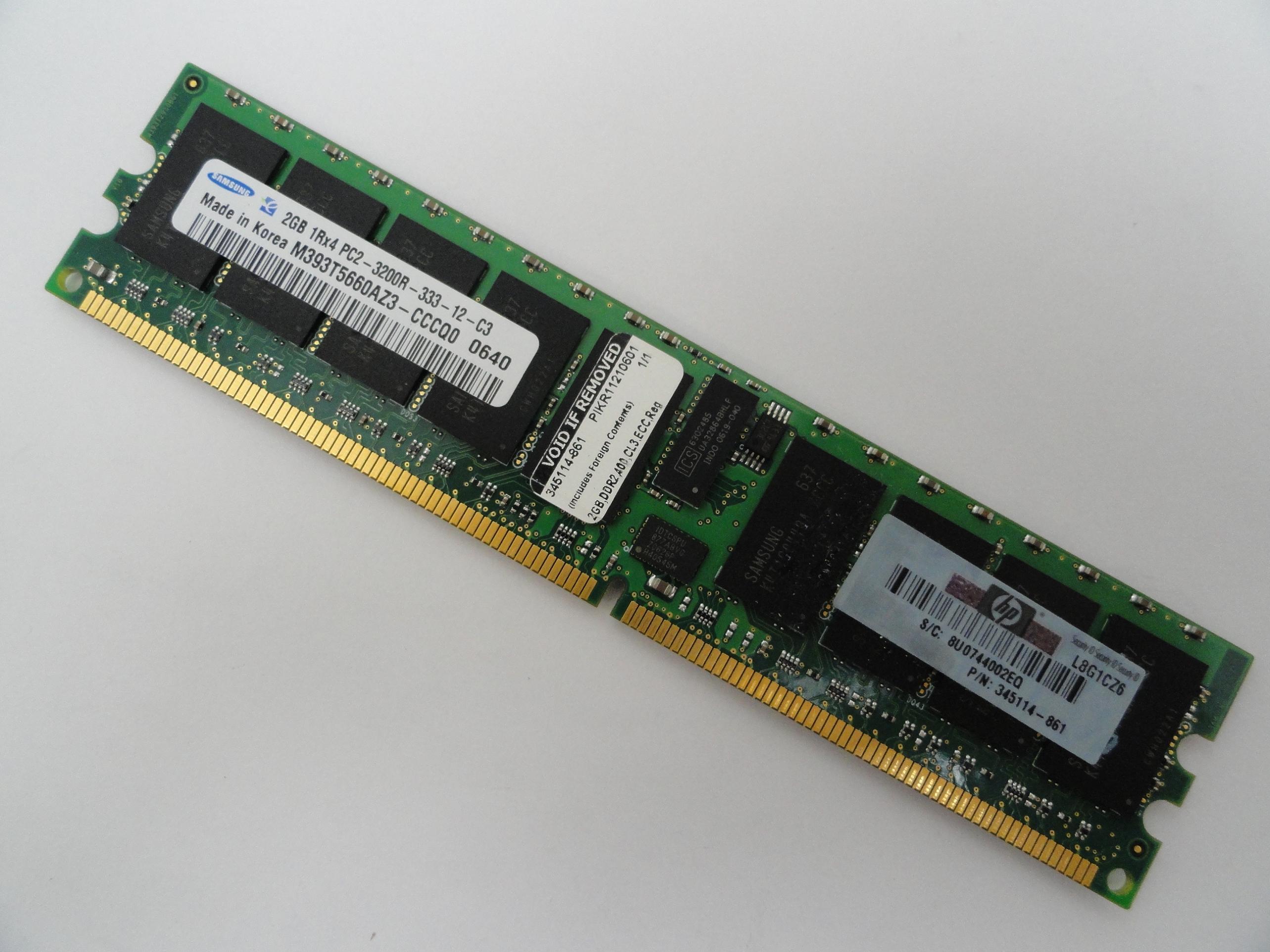 PR17673_PC2-3200R-333-12-C3_Samsung HP 2Gb DDR2-400 PC2-3200R CL3 ECC Reg RAM - Image3