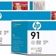HP Original 91 Light Grey Ink Cartridge 3-pk ( C9482A ) NOB FINAL SALE