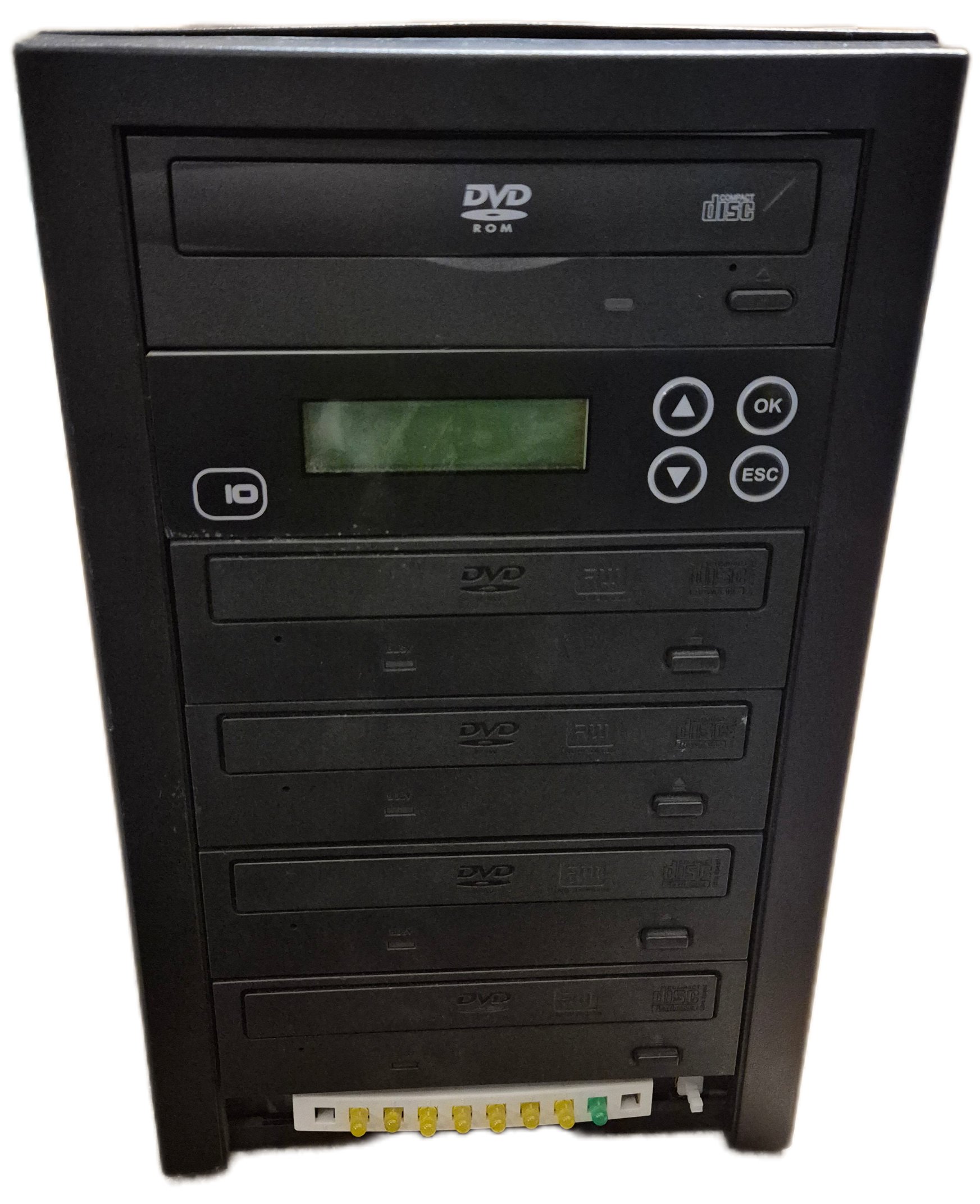 IO 1-4 160GB HDD CD/DVD Duplicator - Missing lower plastics does not affect operation USED