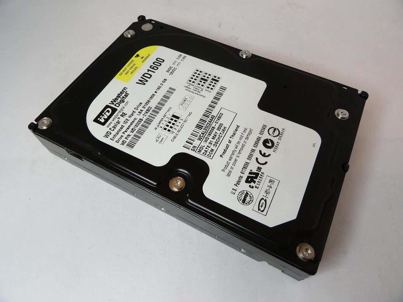 WD1600 - Western Digital 160GB IDE 7200rpm 3.5in HDD - Refurbished