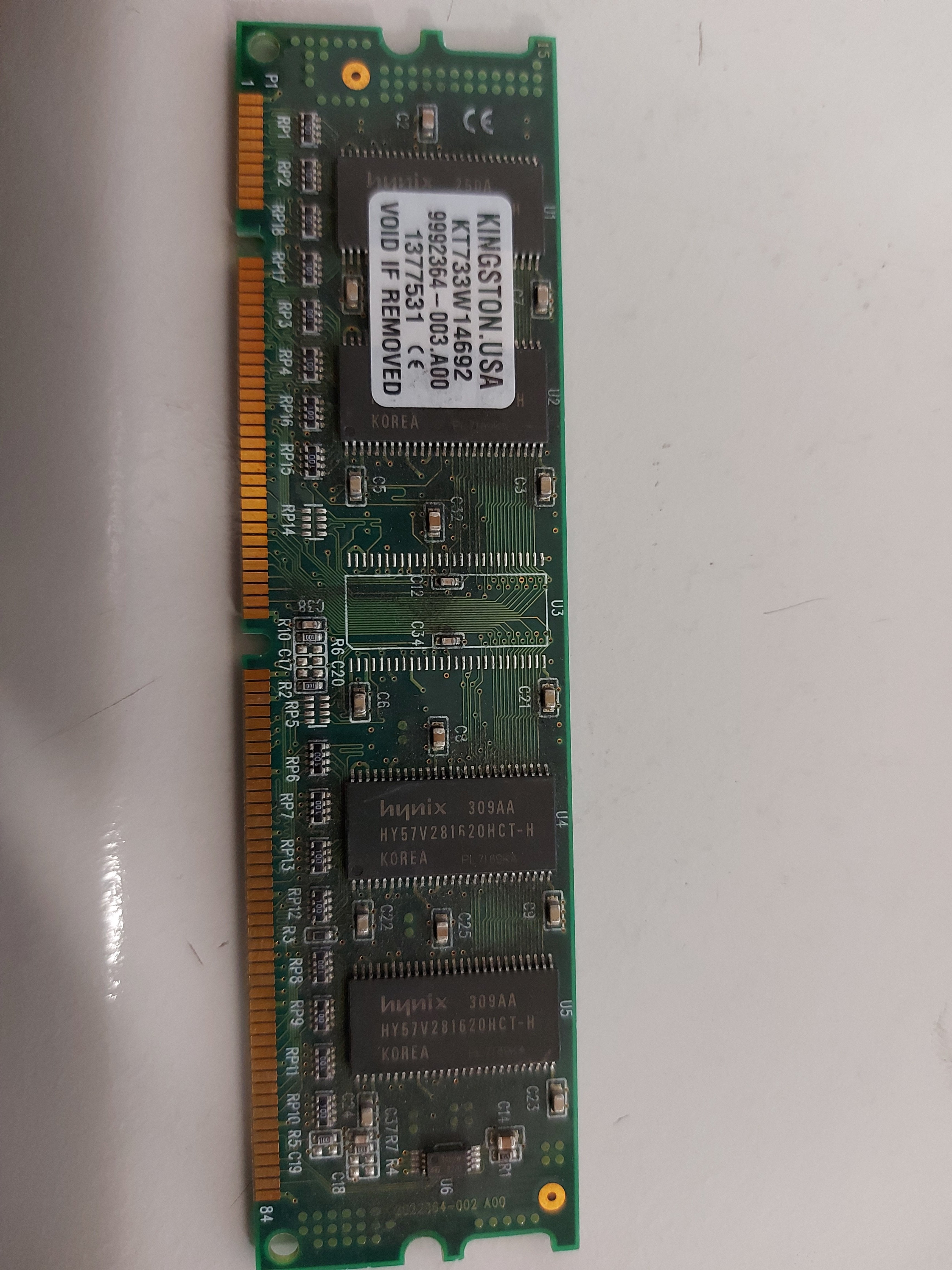 Kingston 128MB PC133 DDR SDRAM DIMM Memory Module KT733W14692 9992364-003