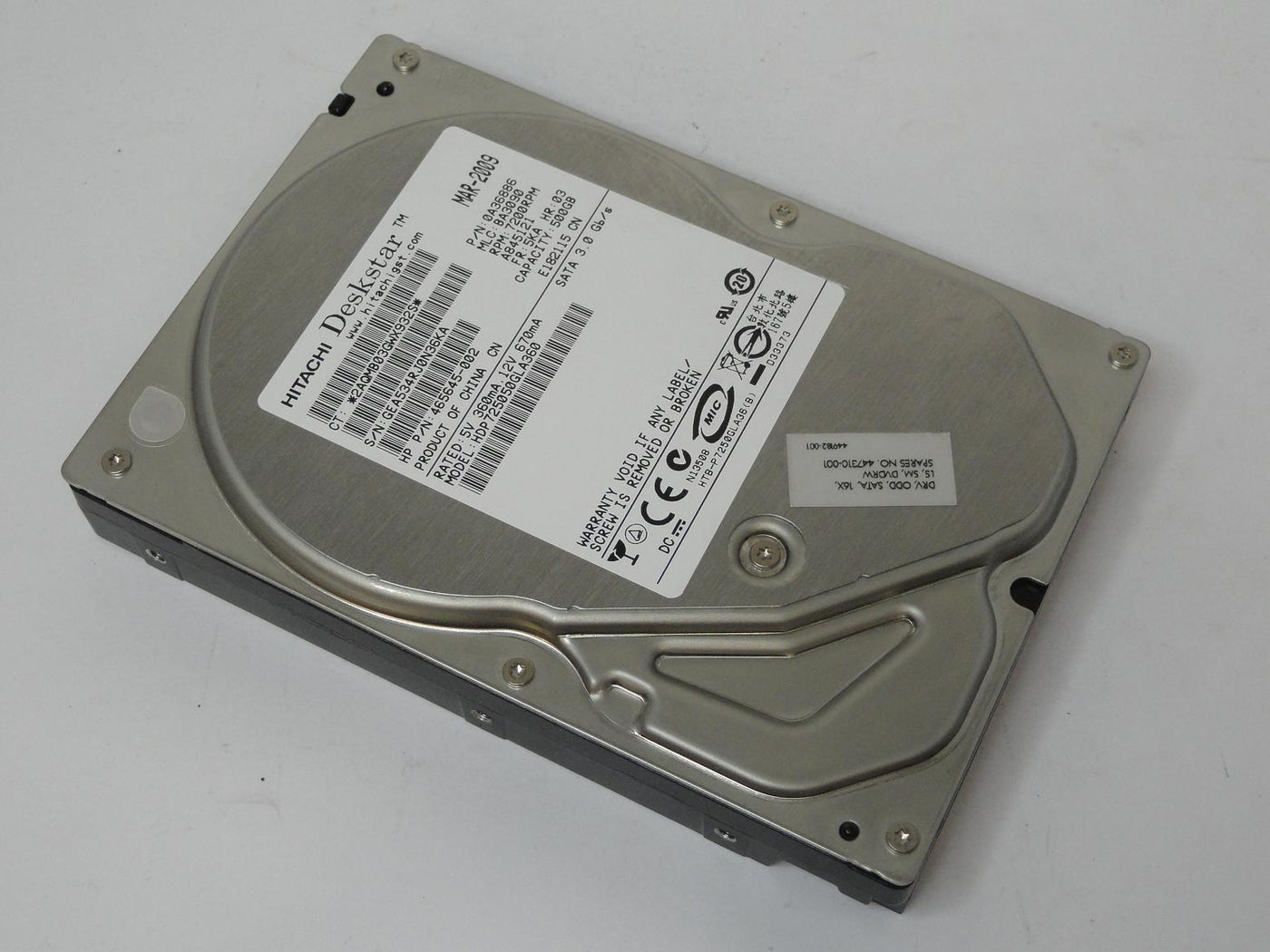 Hitachi HP 500GB SATA 7200rpm 3.5in HDD ( 0A36886 HDP725050GLA360 465645-002   Hitachi HP )
