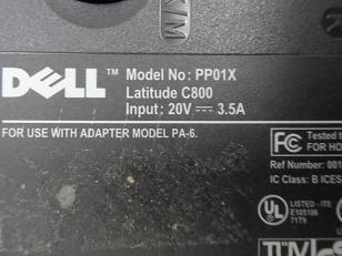 PR20262_850VT_Dell Latitude C800 Laptop No HDD No PSU - Image8