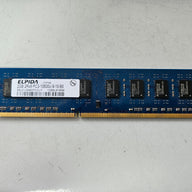 Elpida HP 2GB PC3-10600 DDR3-1333MHz CL9 240-Pin DIMM ( EBJ21UE8BDF0-DJ-F 497157-D01 ) REF