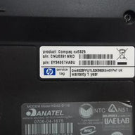 EY349ET#ABU - HP nx6325 512Mb 1.6Ghz No HDD Laptop - Dark Gray - Key Missing - Stamped Adress On Lid & Battery - No HDD Or HDD Caddy - No PSU - USED