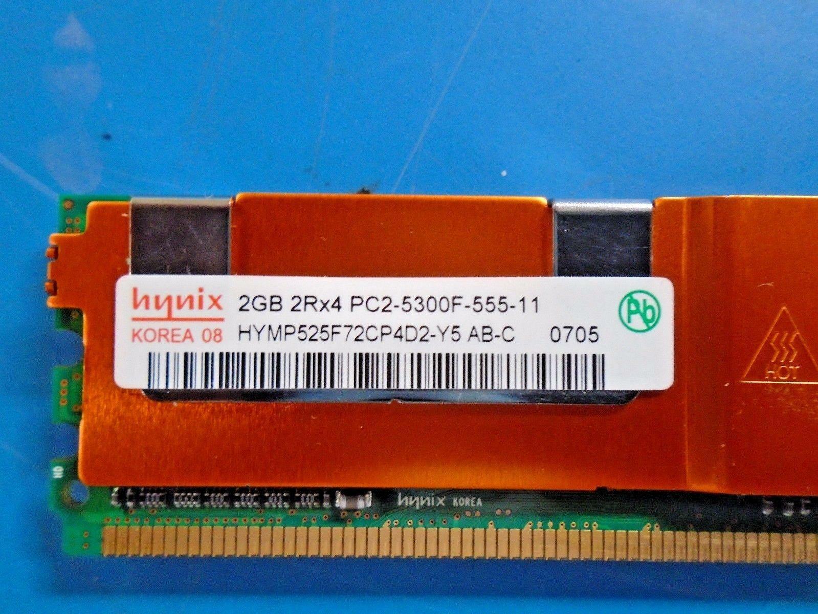 HP Hynix 2GB PC2-5300 DDR2-667MHz CL5 240Pin FBDIMM ( HYMP525F72CP4D2-Y5 398707-051 ) REF