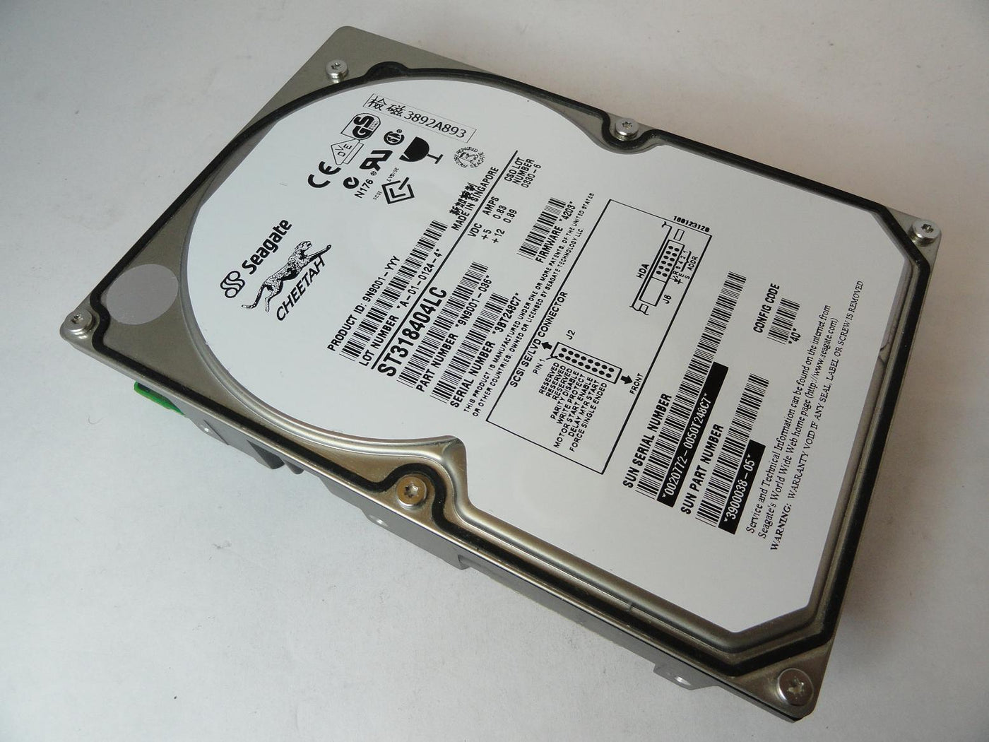 9N9001-036 - Seagate Sun 18.4Gb SCSI 80 Pin 10Krpm 3.5in HDD - USED