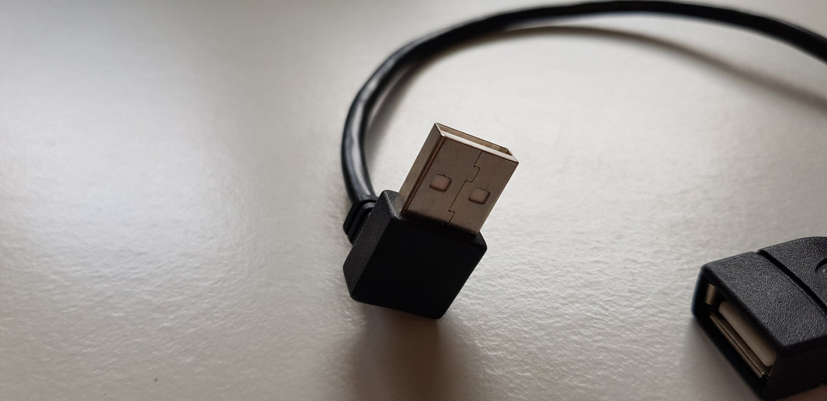 Sinforcon USB angled AM to USB AF serial connector cable (CAB0006)