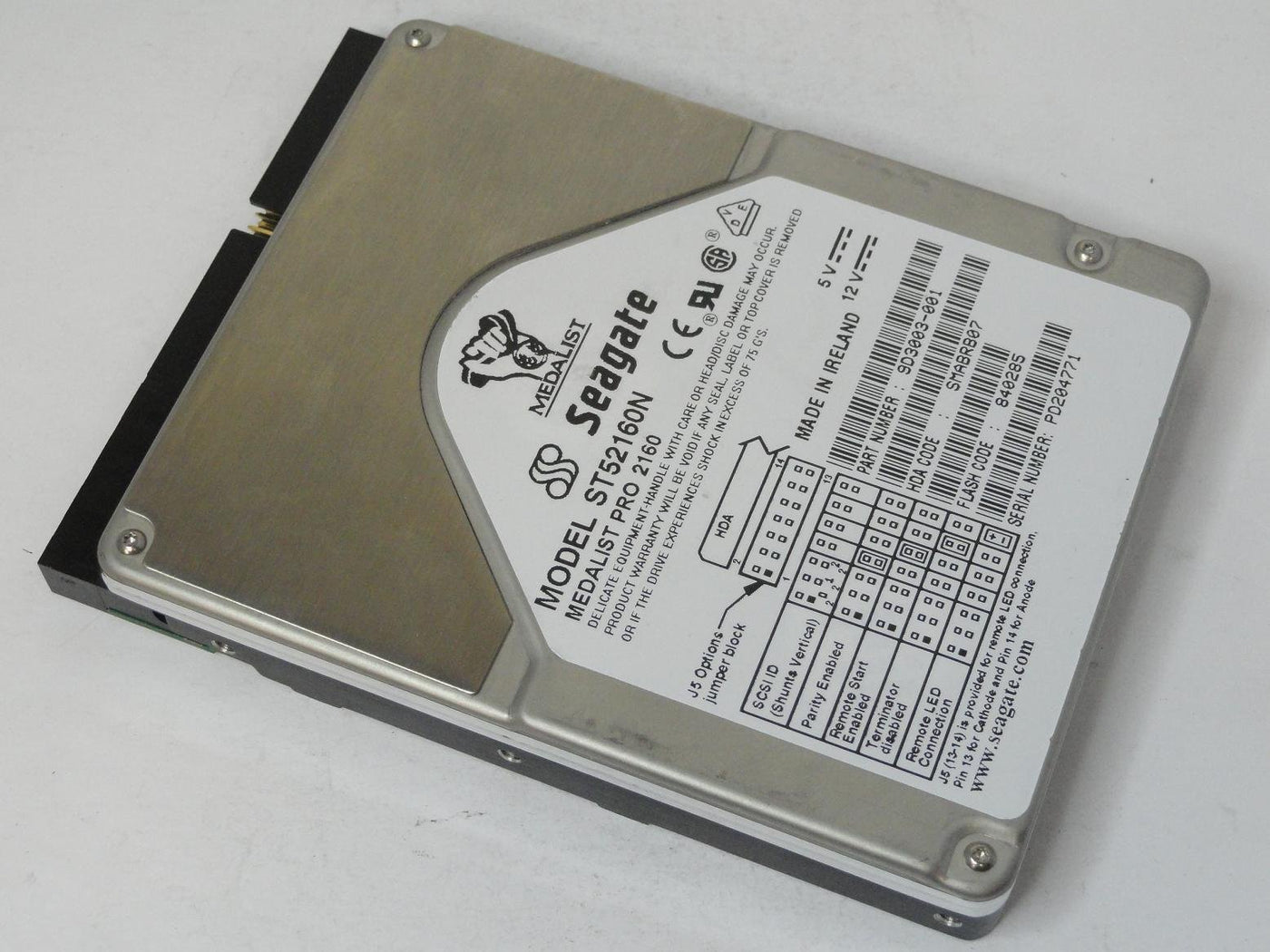 Seagate 2.1GB SCSI 50 Pin 5400rpm 3.5in HDD ( 9D3003-001 ST52160N ) REF