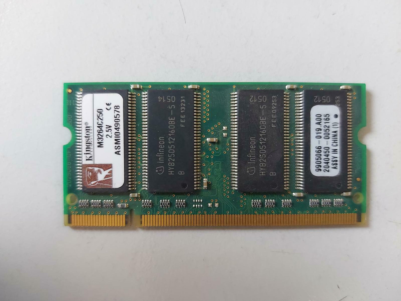 Kingston 256MB PC2700 DDR nonECC Unbuff CL2.5 200P SoDimm M3254C250 9905066-019