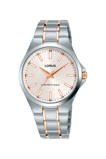 Lorus Ladies Stainless Steel & Rose Gold Effect Bracelet Watch ( RG225PX9 ) NEW