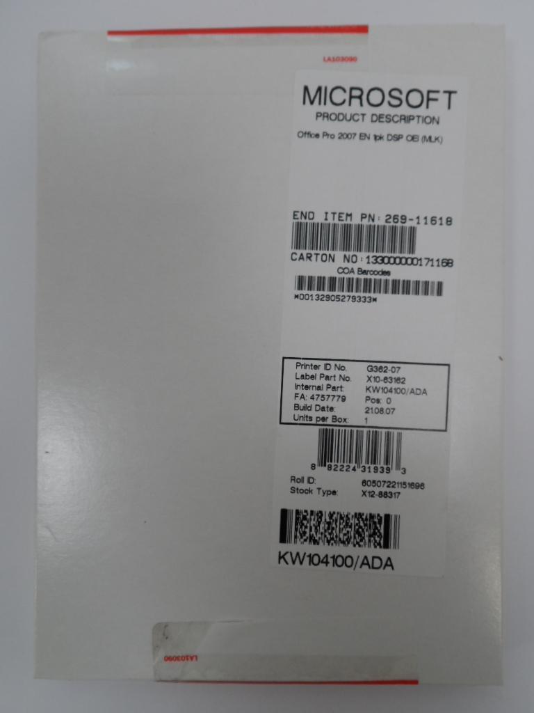 PR15988_269-11618_Microsoft Office Pro 2007 EN DSO IEU - Image2