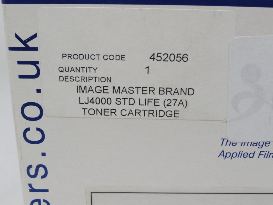 452056 - Image-Masters LJ4000 Printer Cartridge For Use With HP4127A, HP4127X, HP LaserJet 4000/4050 Series. Canon 3839A003AA. LBP-1760. Brother TN9500. HL-2460 - NOB