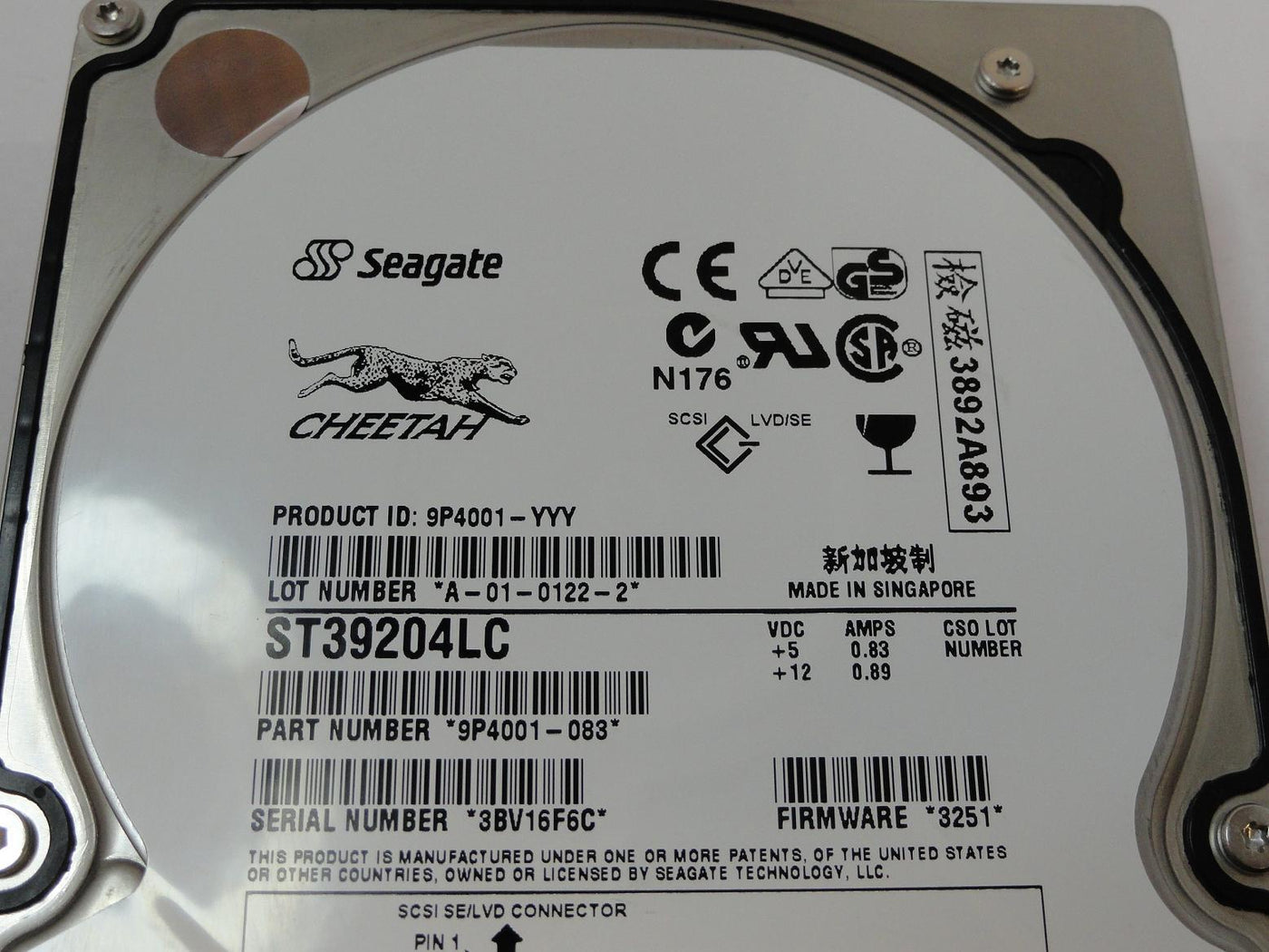 PR24242_9P4001-083_Seagate Siemens 9GB SCSI 80 Pin 10Krpm 3.5in HDD - Image4