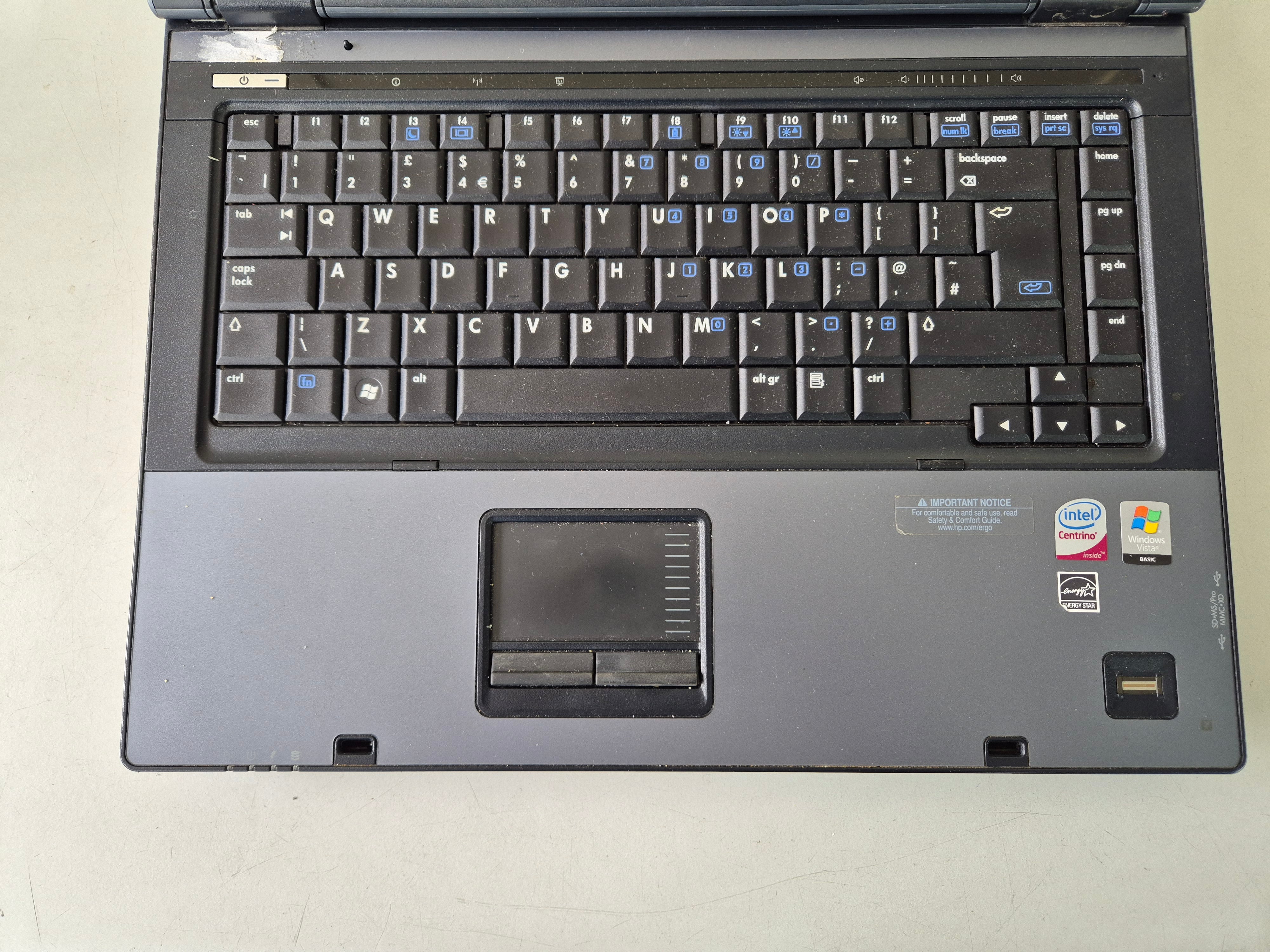 HP Compaq 6710b 120GB HD 1GB RAM Core 2 Duo 2.1GHz WinVista NO BATTERY ( KE120ET#ABU ) USED