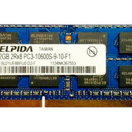 Elpida Lenovo 2GB PC3-10600 DDR3-1333MHz non-ECC Unbuffered CL9 204-Pin SoDimm ( EBJ21UE8BFU0-DJ-F  46R3326 ) REF