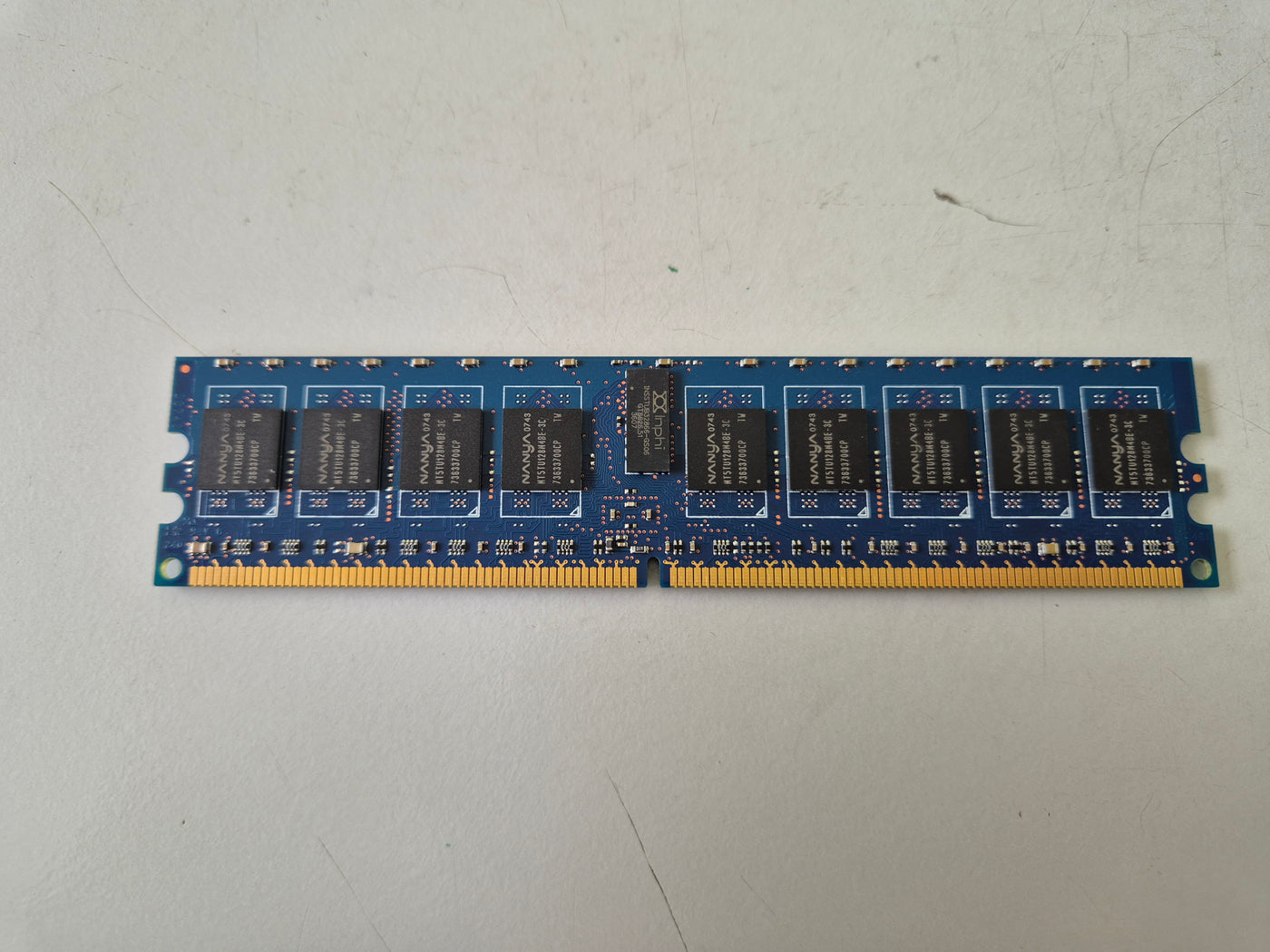 Nanya HP 1GB 240Pin PC2-5300 CL5 DDR2-667MHz ECC Reg DIMM ( NT1GT72U4PB0BV-3C 405475-051 ) REF