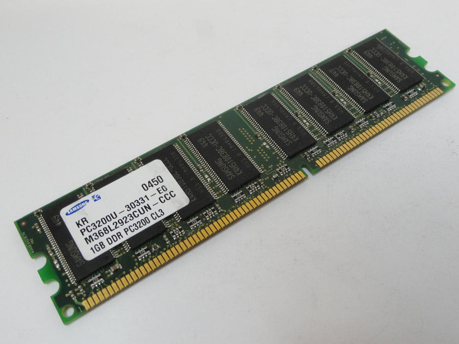 Samsung 1GB PC3200 DDR-400MHz DIMM RAM ( M368L2923CUN-CCC ) REF