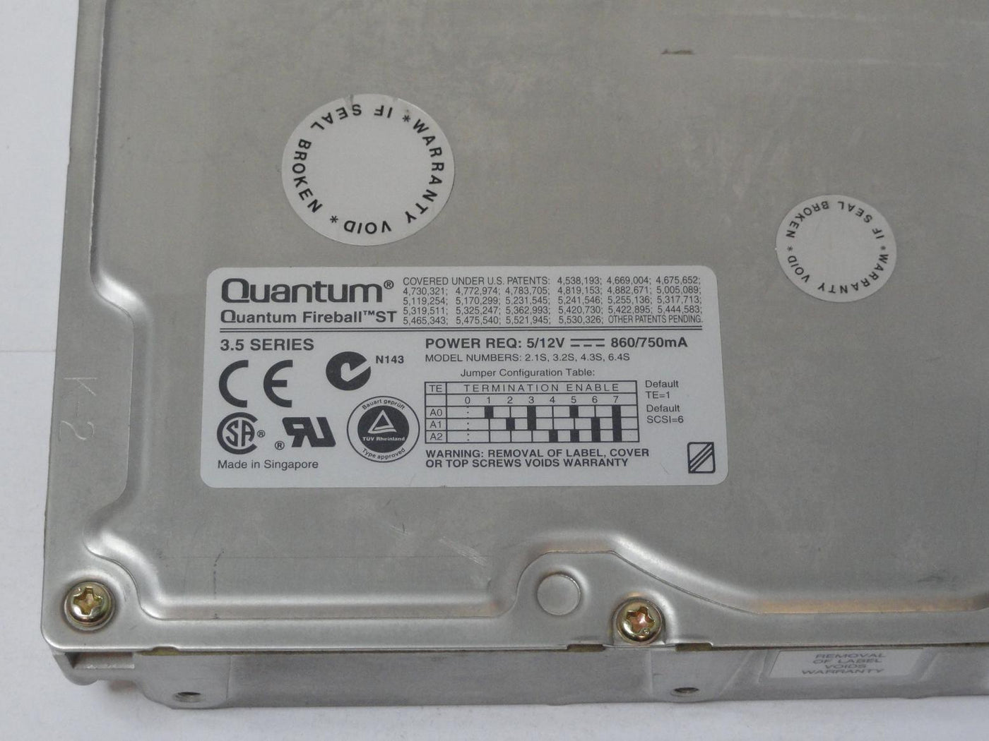 MC5416_ST21S013_Quantum 2.1Gb SCSI 50 Pin 5400rpm 3.5in HDD - Image2