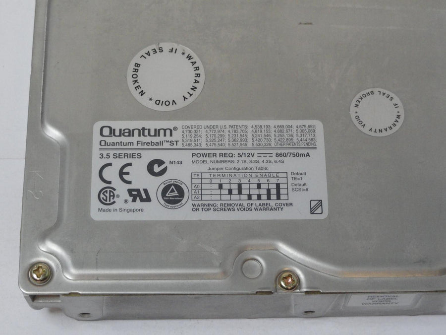 MC5416_ST21S013_Quantum 2.1Gb SCSI 50 Pin 5400rpm 3.5in HDD - Image2