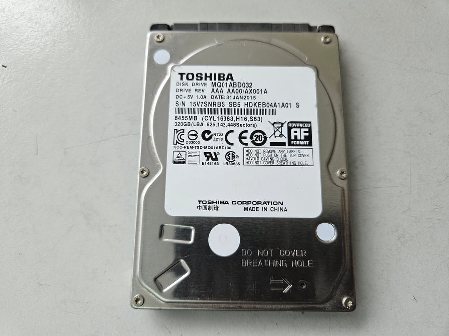 Toshiba 320GB 5400RPM SATA 2.5in HDD ( MQ01ABD032 ) REF